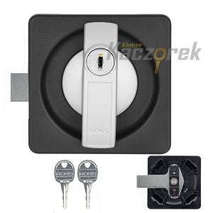 Zamek meblowy 008 - Ronis 23500 - do szaf metalowych trzypunktowy z prostą krzywką
